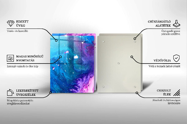 Sklenená doska na krájanie Abstrakce atramenty