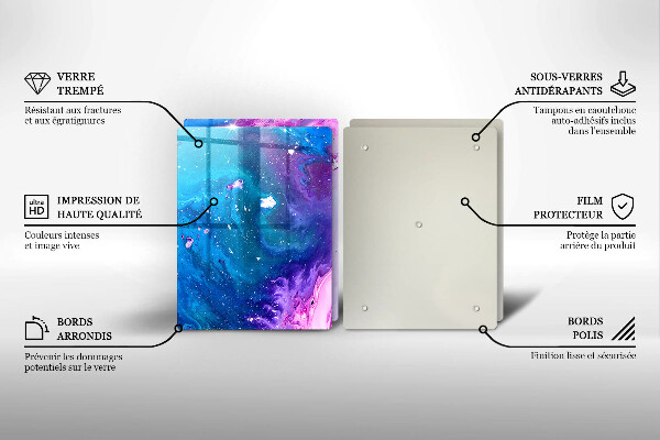 Sklenená doska na krájanie Abstrakce atramenty