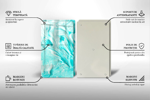 Sklenená doska na krájanie Abstrakcia farby