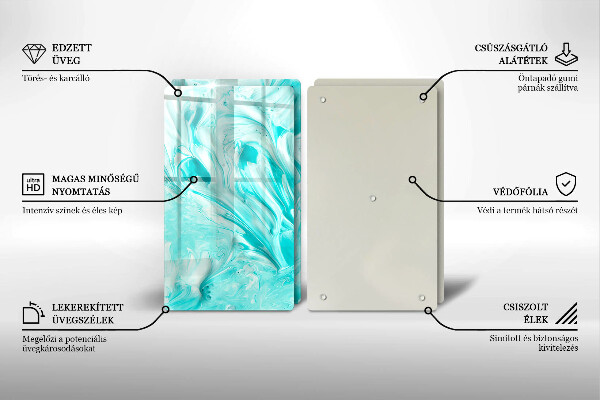Sklenená doska na krájanie Abstrakcia farby