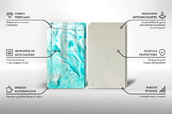 Sklenená doska na krájanie Abstrakcia farby