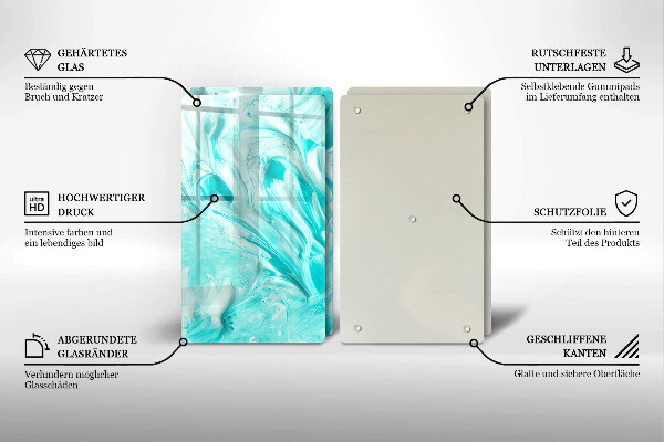 Sklenená doska na krájanie Abstrakcia farby