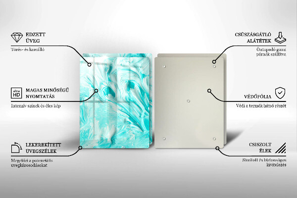 Sklenená doska na krájanie Abstrakcia farby