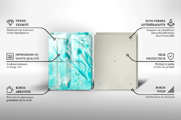 Sklenená doska na krájanie Abstrakcia farby