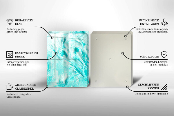 Sklenená doska na krájanie Abstrakcia farby