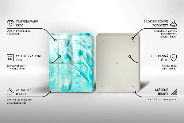 Sklenená doska na krájanie Abstrakcia farby