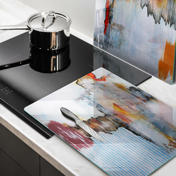 Kuchynská doska veľká zo skla Abstrakcia farby
