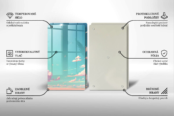 Sklenená doska na krájanie Rozprávkové nebo