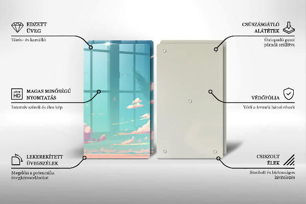 Sklenená doska na krájanie Rozprávkové nebo