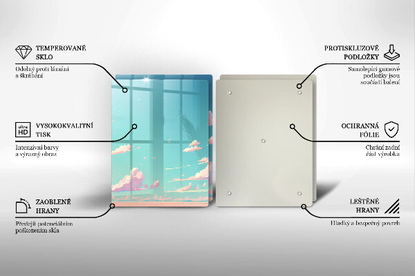 Sklenená doska na krájanie Rozprávkové nebo