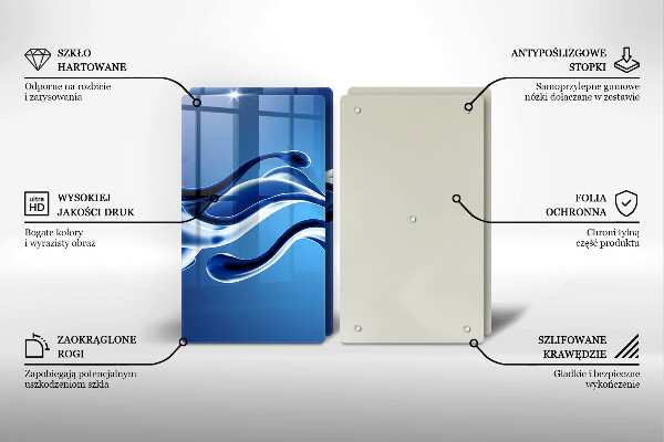 Sklenená doska na krájanie Abstrakcia tekutín