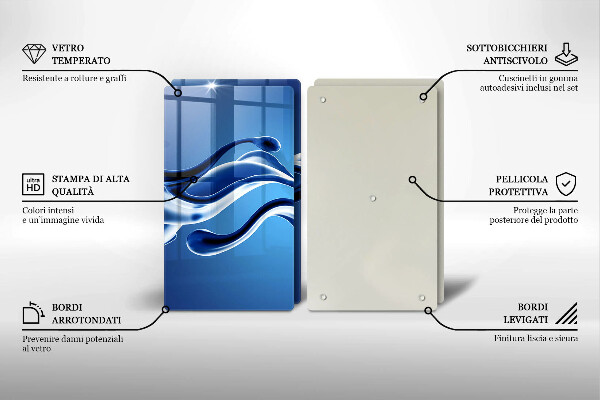 Sklenená doska na krájanie Abstrakcia tekutín