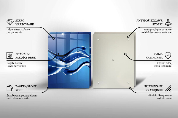 Sklenená doska na krájanie Abstrakcia tekutín