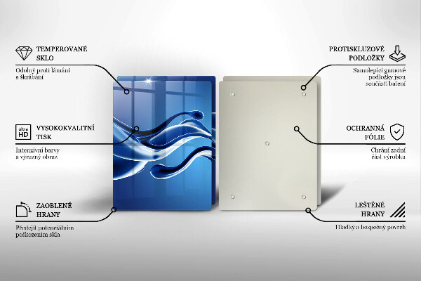 Sklenená doska na krájanie Abstrakcia tekutín