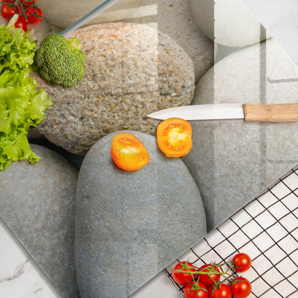 Kuchynská doska veľká zo skla Vzor oválnych kamienkov