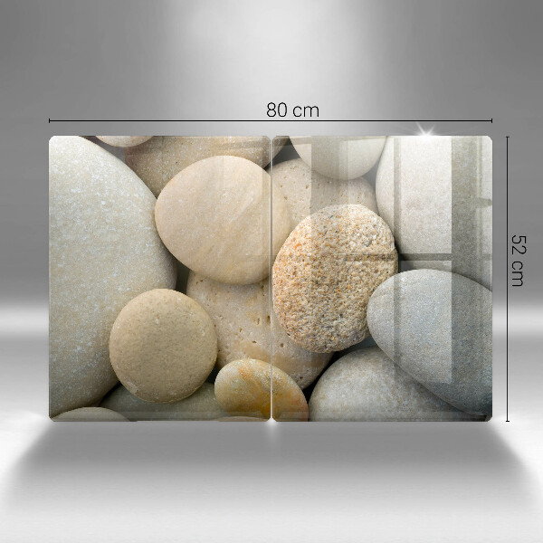 Kuchynská doska veľká zo skla Vzor oválnych kamienkov