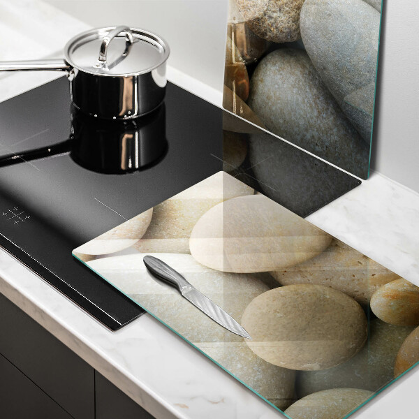 Kuchynská doska veľká zo skla Vzor oválnych kamienkov