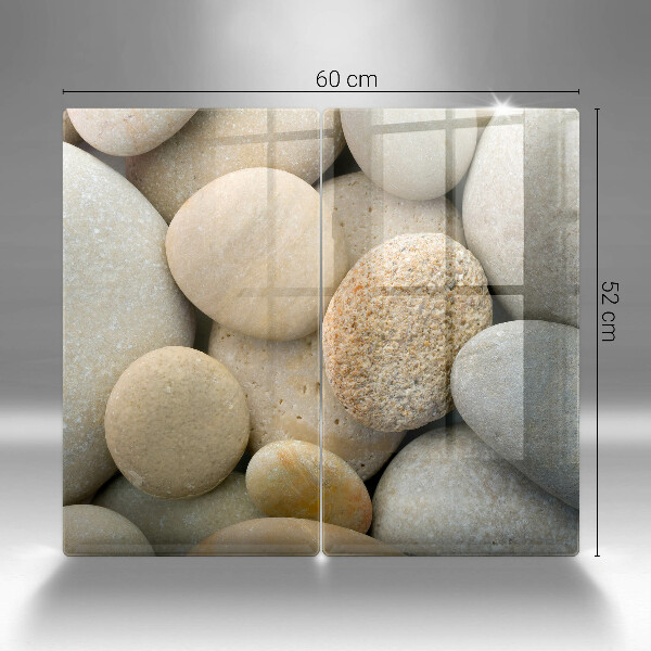 Kuchynská doska veľká zo skla Vzor oválnych kamienkov