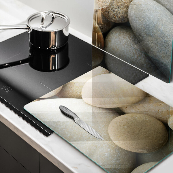 Kuchynská doska veľká zo skla Vzor oválnych kamienkov