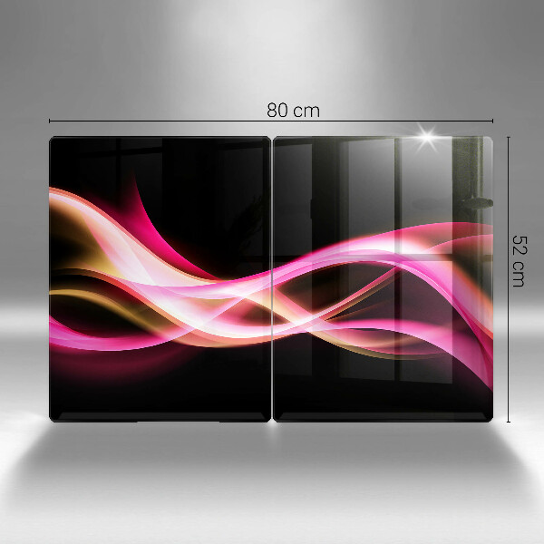 Kuchynská doska veľká zo skla Abstraktný neónový dym