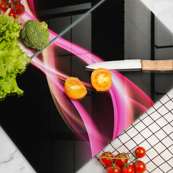 Kuchynská doska veľká zo skla Abstraktný neónový dym