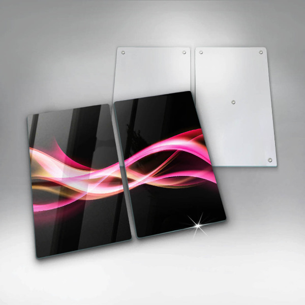 Kuchynská doska veľká zo skla Abstraktný neónový dym