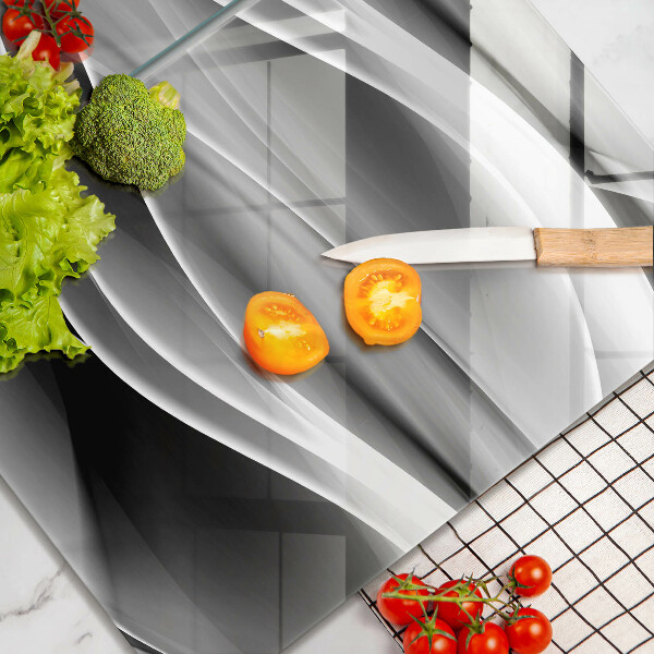 Kuchynská doska veľká zo skla Abstraktné línie dymu