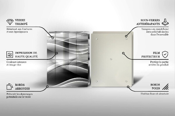 Kuchynská doska veľká zo skla Abstraktné línie dymu
