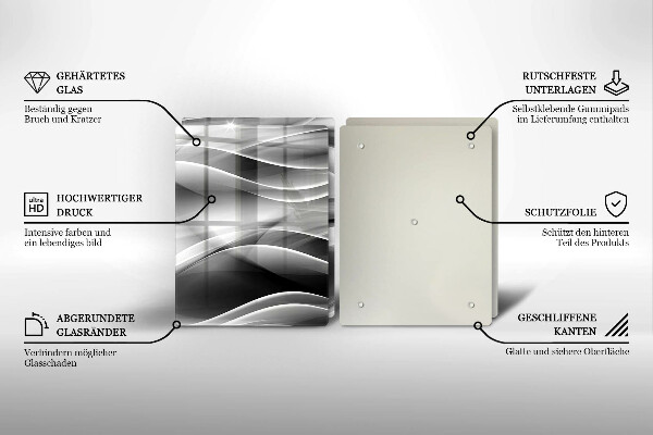 Kuchynská doska veľká zo skla Abstraktné línie dymu