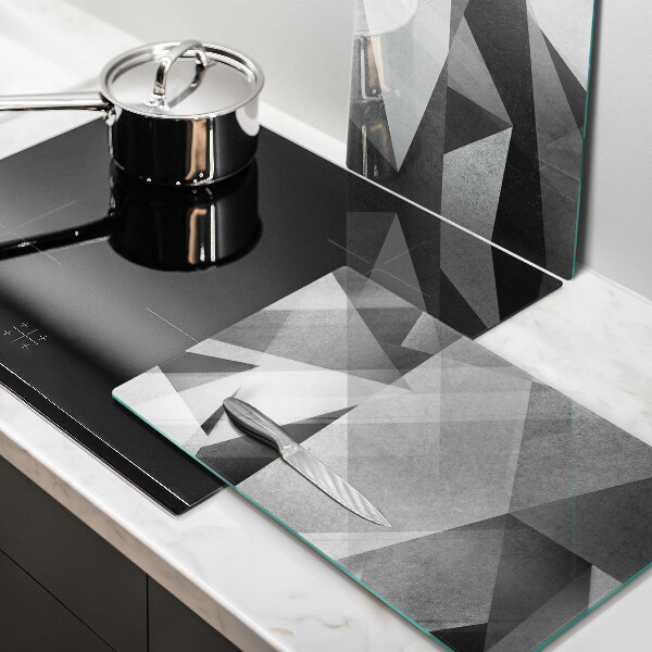 Kuchynská doska veľká zo skla Konkrétna ostrá abstrakcia