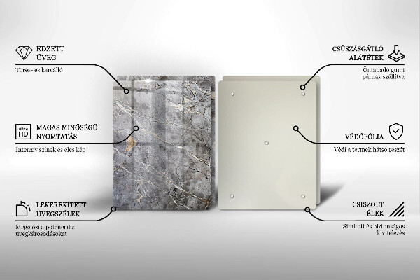 Kuchynská doska veľká zo skla Textúra kameňa