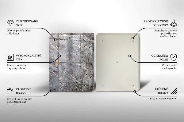 Kuchynská doska veľká zo skla Textúra kameňa