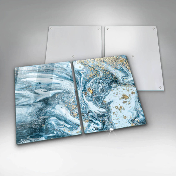 Sklenená doska na krájanie Štruktúra so zlatom