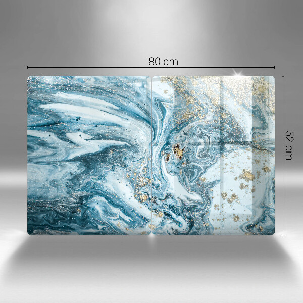 Sklenená doska na krájanie Štruktúra so zlatom