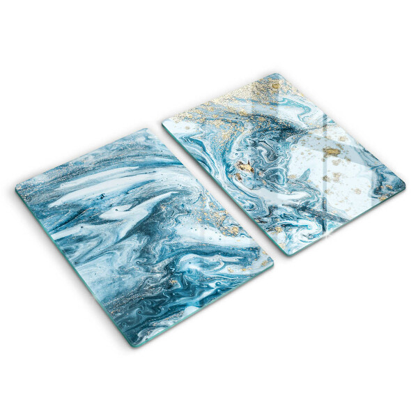 Sklenená doska na krájanie Štruktúra so zlatom