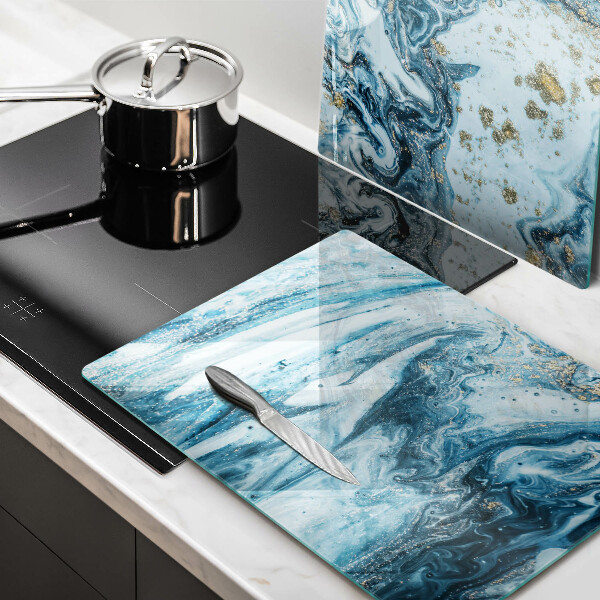 Sklenená doska na krájanie Štruktúra so zlatom