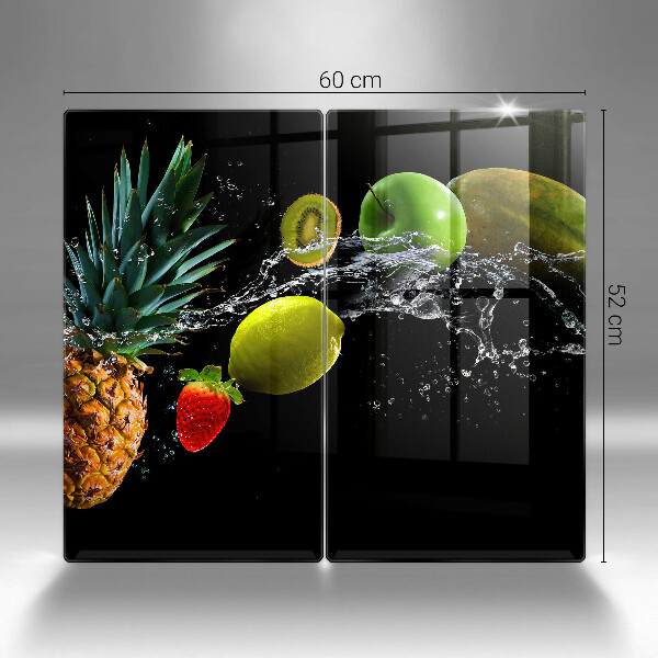 Kuchynská doska veľká zo skla Ovocie vo vode