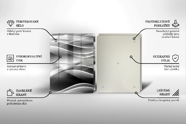 Sklenená doska na krájanie Abstrakcia jemné línie