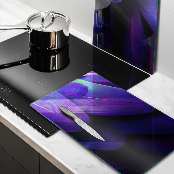 Sklenená doska na krájanie Neónové pierka