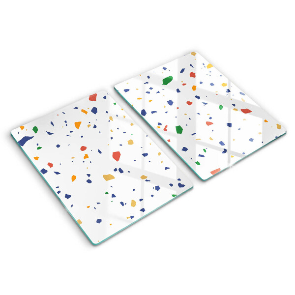 Sklenená doska na krájanie Farebná kamenina