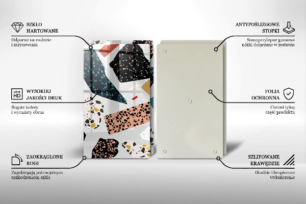 Sklenená doska na krájanie Kamenina