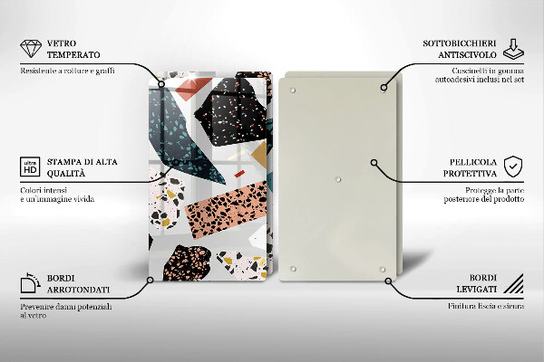 Sklenená doska na krájanie Kamenina