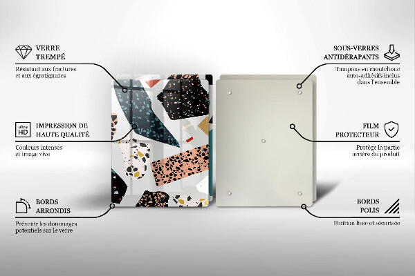 Sklenená doska na krájanie Kamenina