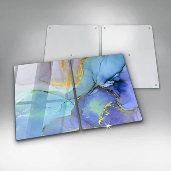 Sklenená doska na krájanie Prasknutý zlatý kameň