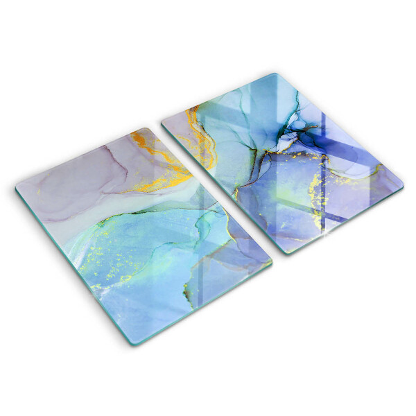 Sklenená doska na krájanie Prasknutý zlatý kameň