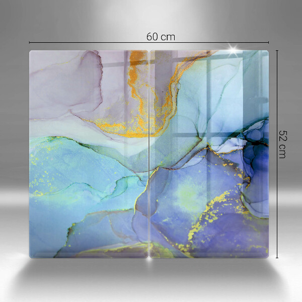 Sklenená doska na krájanie Prasknutý zlatý kameň