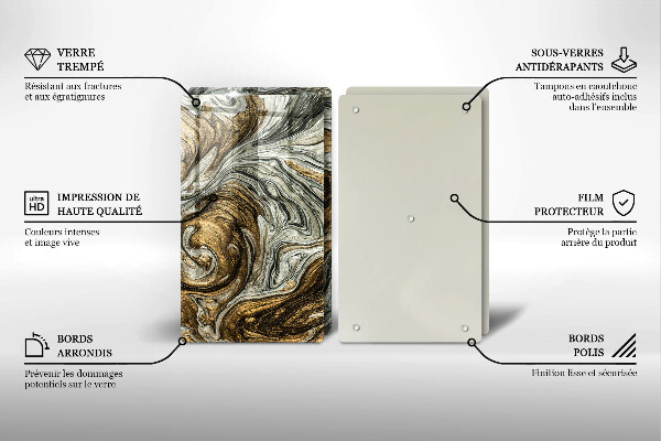 Sklenená doska na krájanie Bohatá abstrakcia