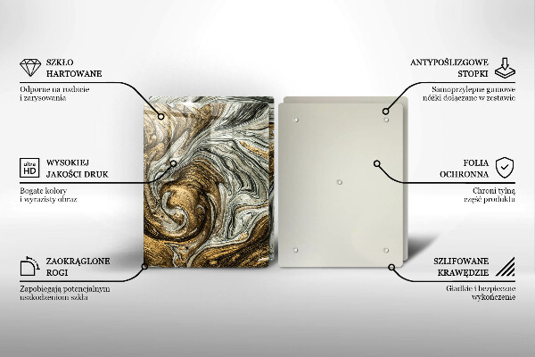 Sklenená doska na krájanie Bohatá abstrakcia