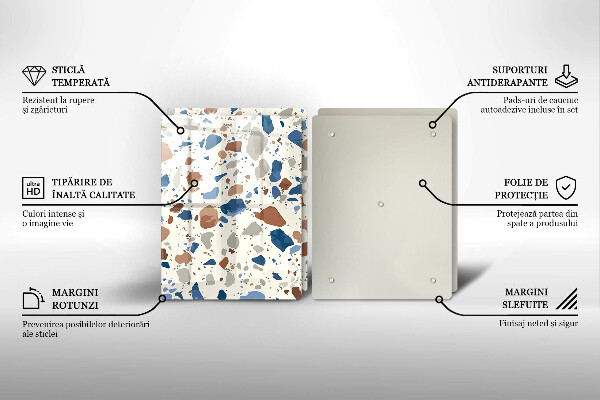 Sklenená doska na krájanie Dekoratívna kamenina