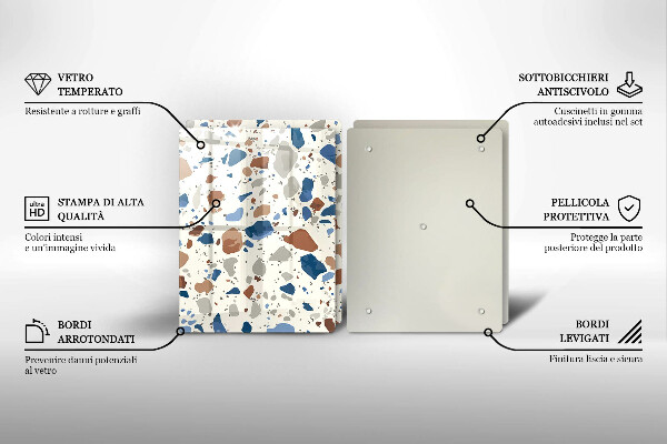 Sklenená doska na krájanie Dekoratívna kamenina